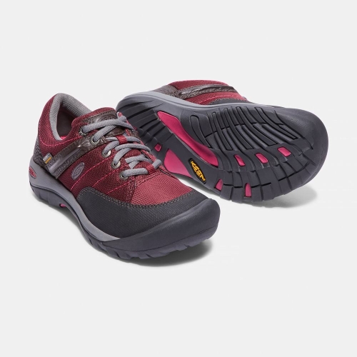 Keen Presidio Sport Mesh Vattentäta Casual Skor Dam Röda Svarta | EAOTN9617