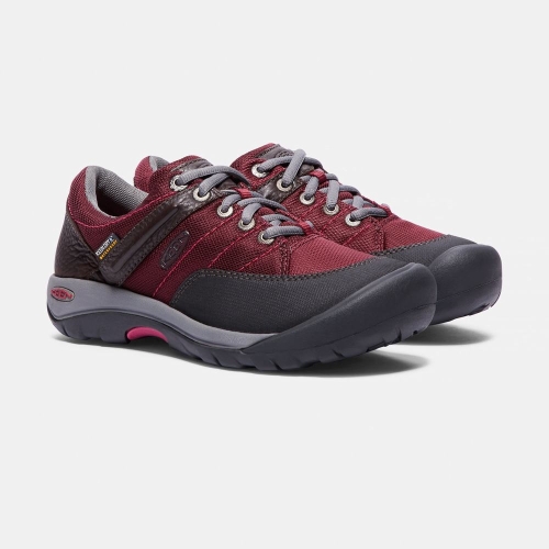Keen Presidio Sport Mesh Vattentäta Casual Skor Dam Röda Svarta | EAOTN9617