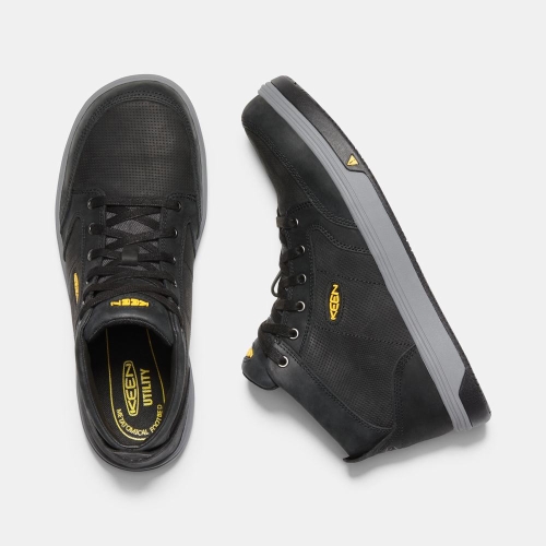 Keen Redding Mid Aluminum Tå Arbetskängor Herr Svarta | PXBCF0147