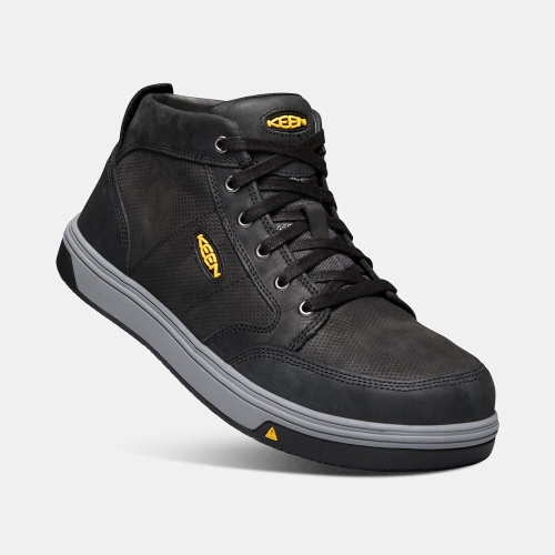 Keen Redding Mid Aluminum Tå Arbetskängor Herr Svarta | PXBCF0147