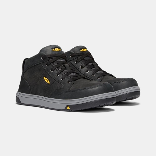 Keen Redding Mid Aluminum Tå Arbetskängor Herr Svarta | PXBCF0147