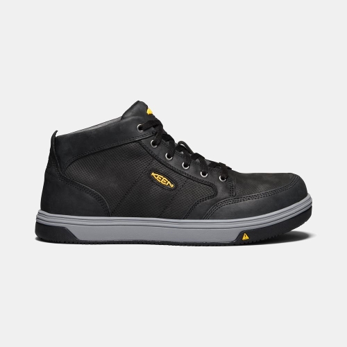 Keen Redding Mid Aluminum Tå Arbetskängor Herr Svarta | PXBCF0147