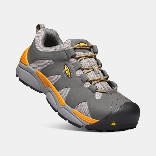 Keen San Antonio Aluminum Tå Arbetsskor Herr Grå Orange | HBPAM1569