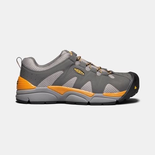 Keen San Antonio Aluminum Tå Arbetsskor Herr Grå Orange | HBPAM1569