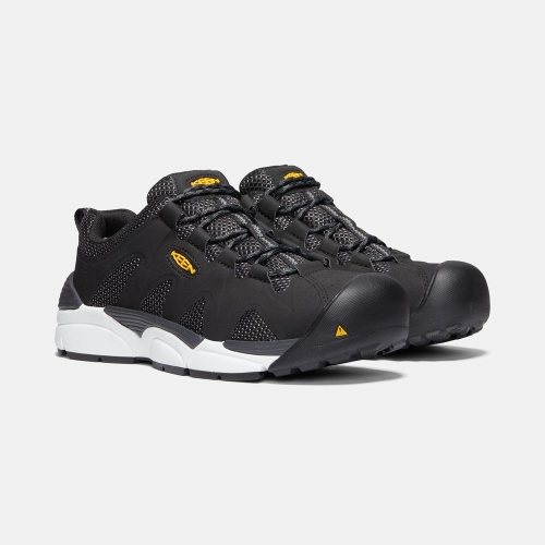 Keen San Antonio Aluminum Tå Arbetsskor Herr Svarta | VKLHM4309