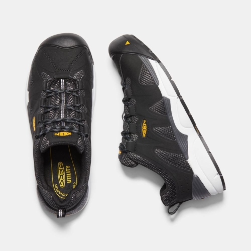 Keen San Antonio Aluminum Tå Arbetsskor Herr Svarta | VKLHM4309