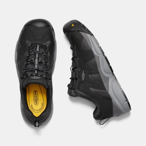 Keen San Antonio Esd Aluminum Tå Arbetsskor Herr Svarta | QUEMB2568