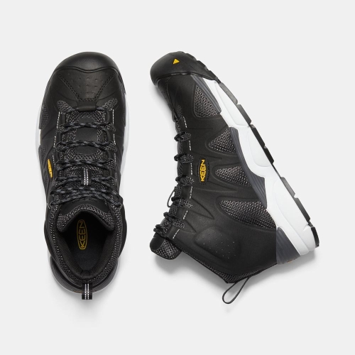 Keen San Antonio Mid Aluminum Tå Arbetskängor Herr Svarta | HMDQF7046