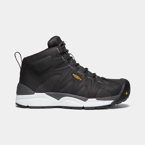 Keen San Antonio Mid Aluminum Tå Arbetskängor Herr Svarta | HMDQF7046