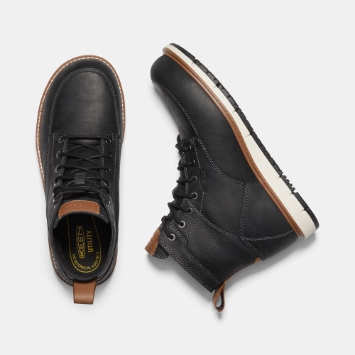 Keen San Jose 6 Aluminum Tå Arbetskängor Herr Svarta | FUNCQ3728