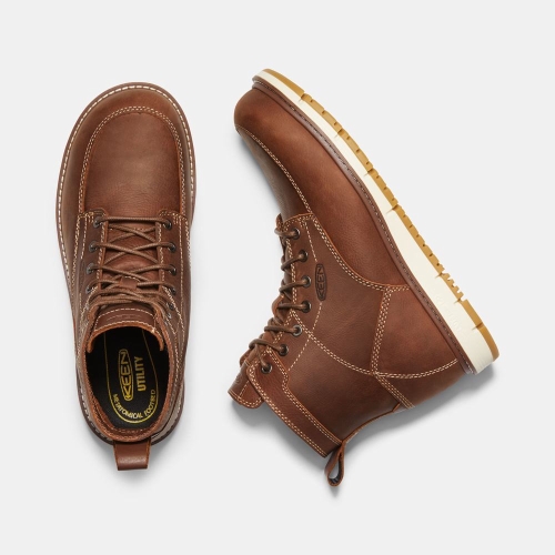 Keen San Jose 6 Aluminum Tå Arbetskängor Herr Bruna | LAEGM1847