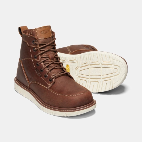 Keen San Jose 6 Soft Tå Arbetskängor Herr Bruna | HRWGV2103
