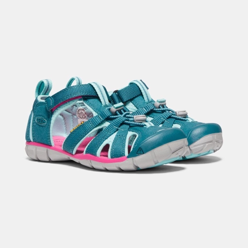 Keen Seacamp II Cnx Sandaler Barn Blå Rosa | KLMSX5247