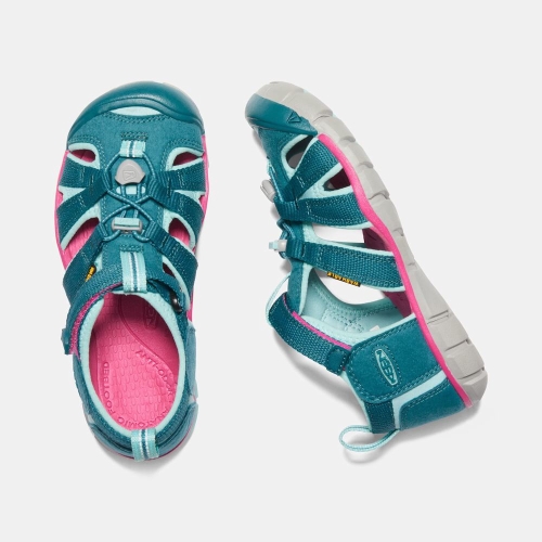 Keen Seacamp II Cnx Sandaler Barn Blå Rosa | KLMSX5247