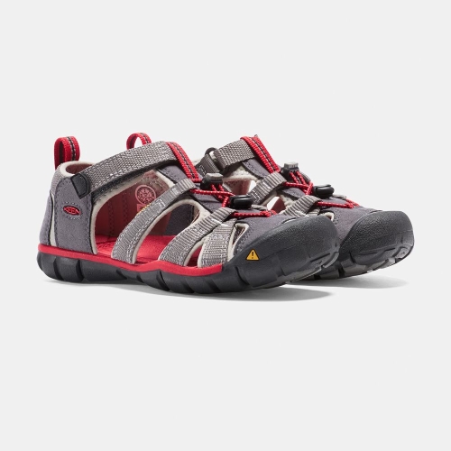Keen Seacamp II Cnx Sandaler Barn Grå Röda | JVXLS1249