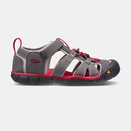 Keen Seacamp II Cnx Sandaler Barn Grå Röda | JVXLS1249