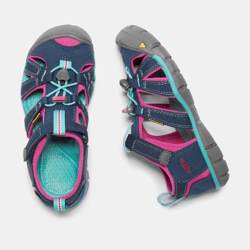 Keen Seacamp II Cnx Sandaler Barn Marinblå Lila | DHBTP4530