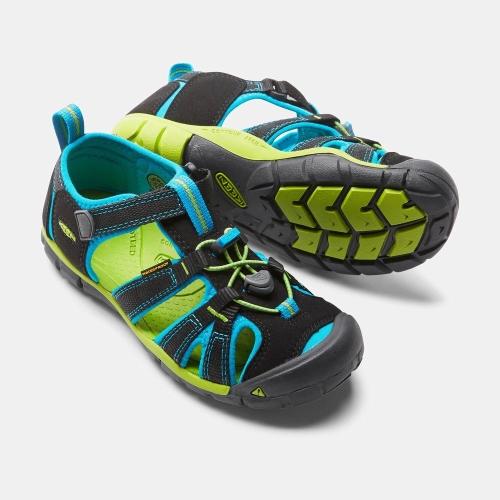 Keen Seacamp II Cnx Sandaler Barn Svarta Blå | PTVUE3458