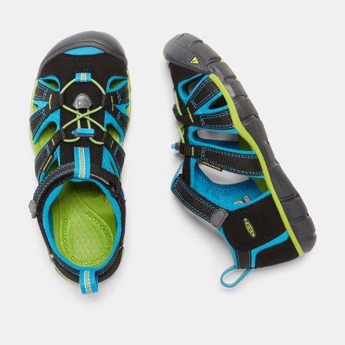 Keen Seacamp II Cnx Sandaler Barn Svarta Blå | PTVUE3458