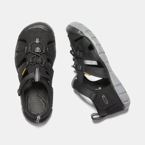 Keen Seacamp II Cnx Sandaler Barn Svarta | TQIZE6748