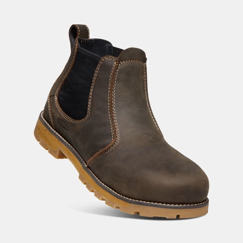 Keen Seattle Romeo Aluminum Tå Arbetskängor Herr Bruna | JSREN2815