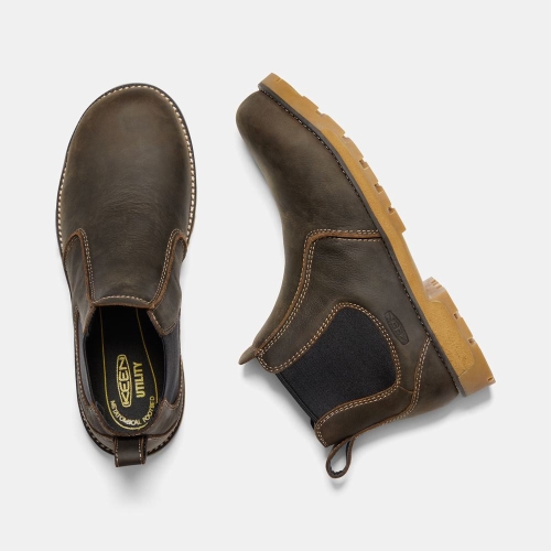 Keen Seattle Romeo Aluminum Tå Arbetskängor Herr Bruna | JSREN2815
