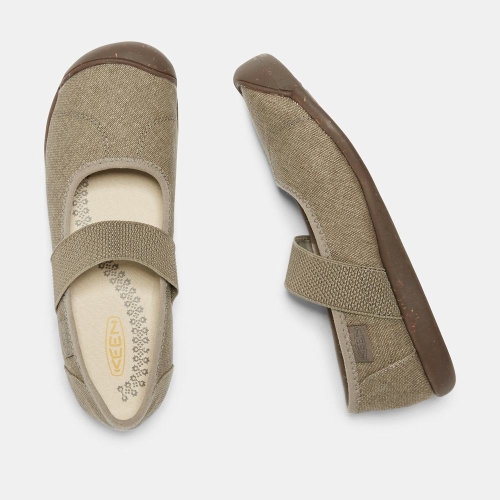 Keen Sienna Canvas Casual Skor Dam Khaki | PGAOQ0962