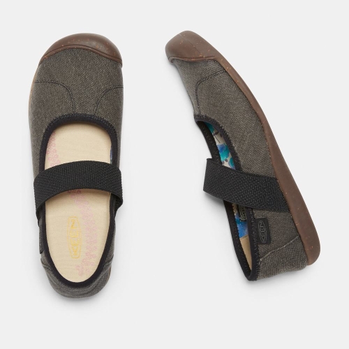 Keen Sienna Canvas Casual Skor Dam Mörkgrå Svarta | ZJGCP8952