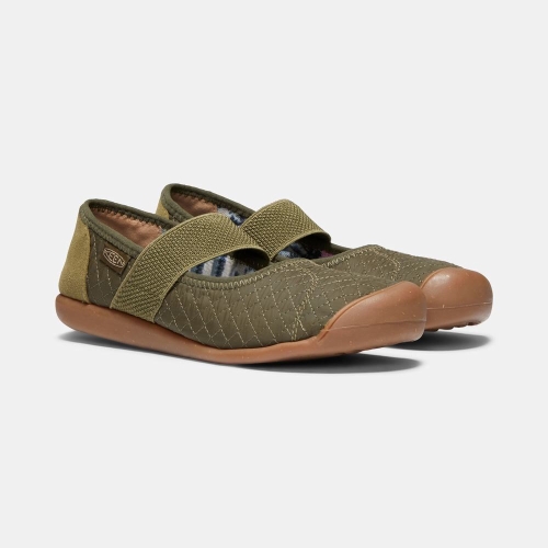 Keen Sienna Quilted Mary Jane Skor Dam Olivgröna | MOPRV2835