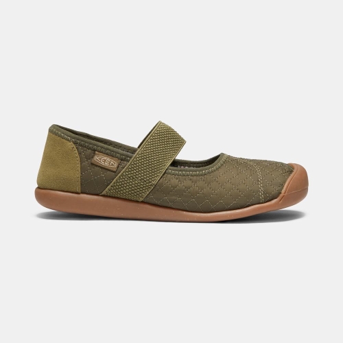 Keen Sienna Quilted Mary Jane Skor Dam Olivgröna | MOPRV2835