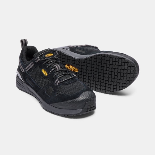 Keen Springfield Aluminum Tå Arbetsskor Herr Svarta | NPADK8173