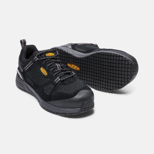 Keen Springfield Aluminum Tå Arbetsskor Dam Svarta | QFZOP1934