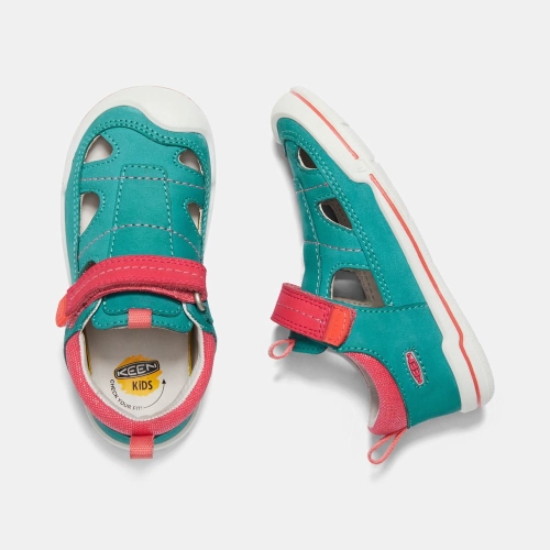Keen Sprout Fisherman Sandaler Barn Gröna Röda | XJRTZ5471