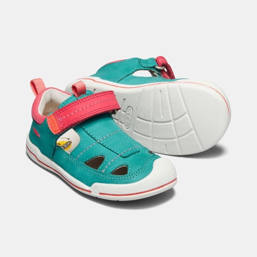 Keen Sprout Fisherman Sandaler Barn Gröna Röda | XJRTZ5471