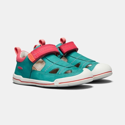Keen Sprout Fisherman Sandaler Barn Gröna Röda | XJRTZ5471
