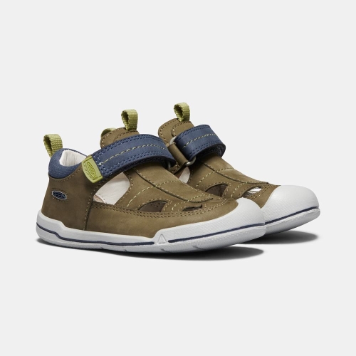 Keen Sprout Fisherman Sandaler Barn Mörkolivgröna Marinblå | YZITC7982