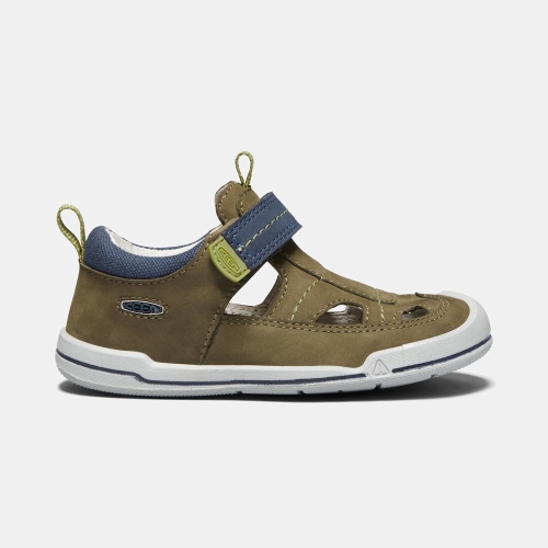 Keen Sprout Fisherman Sandaler Barn Mörkolivgröna Marinblå | YZITC7982