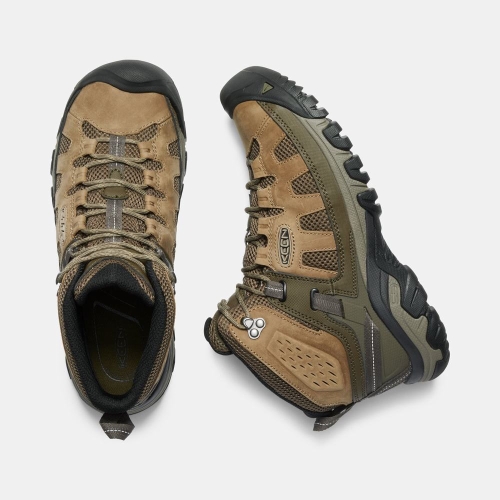 Keen Targhee Vent Mid Vandringskängor Herr Bruna Olivgröna | QICEJ6472