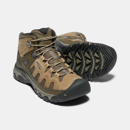 Keen Targhee Vent Mid Vandringskängor Herr Bruna Olivgröna | QICEJ6472
