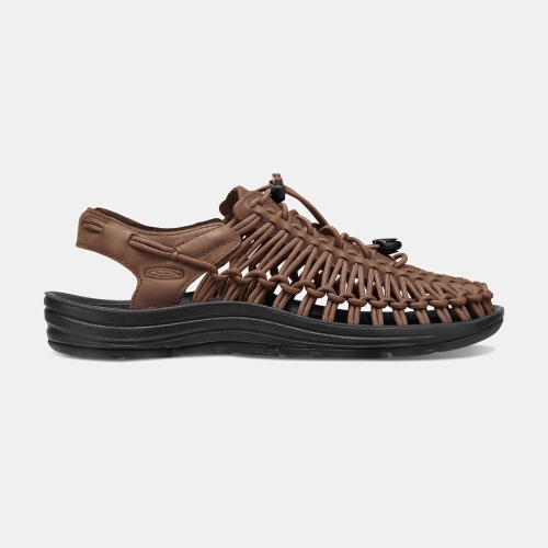 Keen Uneek Läder Uneek Sandaler Herr Bruna Svarta | UAYIM3460