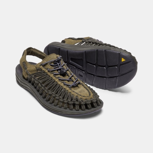 Keen Uneek Läder Uneek Sandaler Herr Mörkolivgröna | TWRNH7835