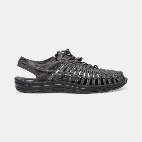 Keen Uneek Läder Uneek Sandaler Herr Svarta Grå | VRJGC5906