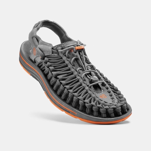 Keen Uneek Platta Cord Uneek Sandaler Herr Grå Orange | IAZPC6205