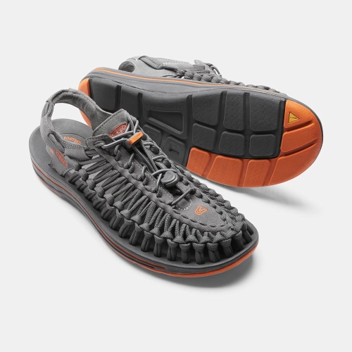 Keen Uneek Platta Cord Uneek Sandaler Herr Grå Orange | IAZPC6205