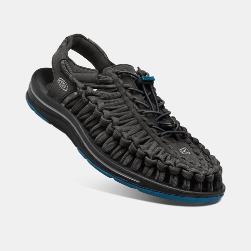 Keen Uneek Platta Cord Uneek Sandaler Herr Svarta | IKUNM7042