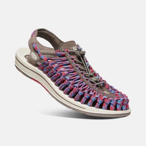 Keen Uneek Platta Cord Uneek Sandaler Herr Röda Blå | LIWZB6058