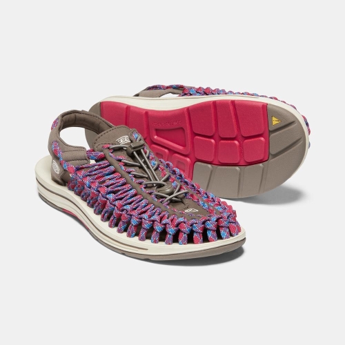 Keen Uneek Platta Cord Uneek Sandaler Herr Röda Blå | LIWZB6058