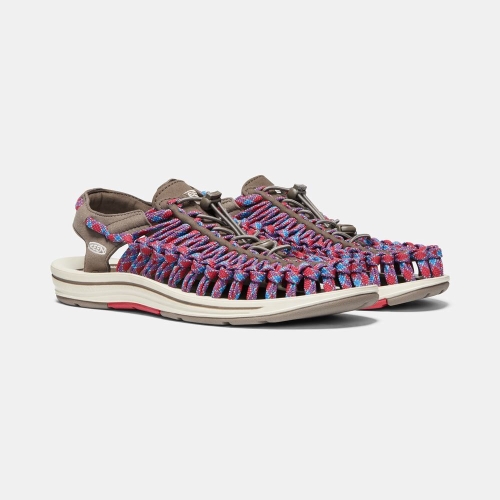 Keen Uneek Platta Cord Uneek Sandaler Herr Röda Blå | LIWZB6058
