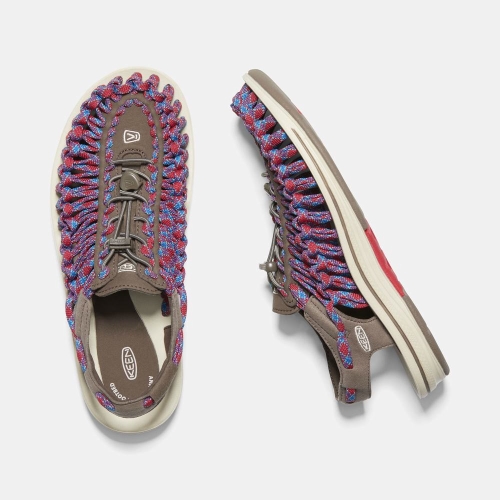 Keen Uneek Platta Cord Uneek Sandaler Herr Röda Blå | LIWZB6058