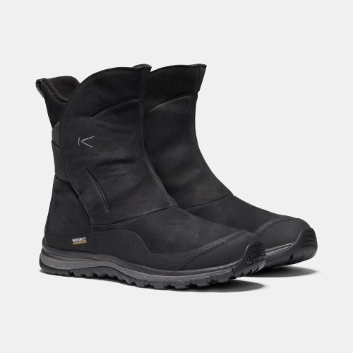 Keen Winterterra Läder Vattentäta Vinterkängor Dam Svarta | XLHBQ3019